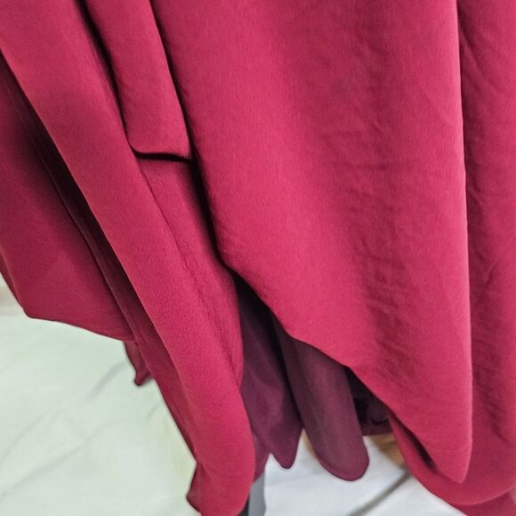 Lulus Mythical Kind of Love Wine Red Halter Chiffon Maxi Dress Size Small - Picture 11 of 16